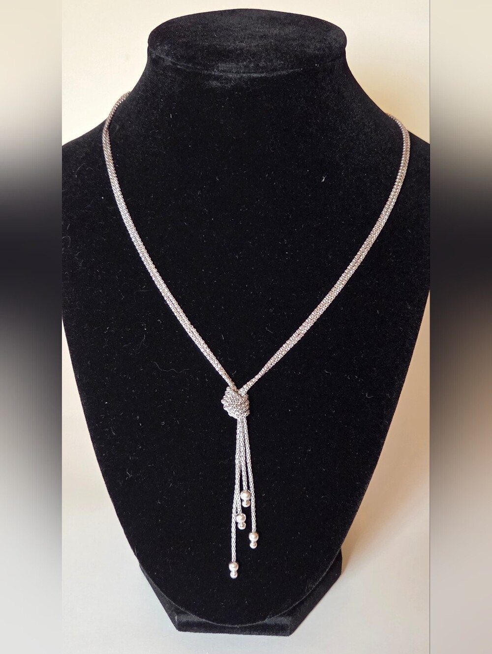 Silpada Sterling Silver Knot Tassel Lariat Necklace